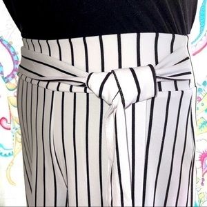 Revamped Black and White Crop Pants